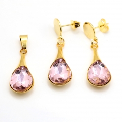 Stainless steel jewelry set pendant and earrings Wholesale
