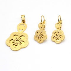 Stainless steel jewelry set pendant and earrings Wholesale