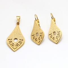Stainless steel jewelry set pendant and earrings Wholesale