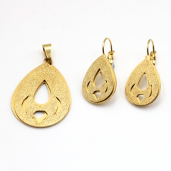 Stainless steel jewelry set pendant and earrings Wholesale