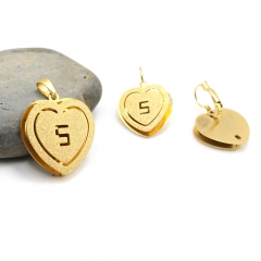 Stainless steel jewelry set pendant  and earrings Wholesale
