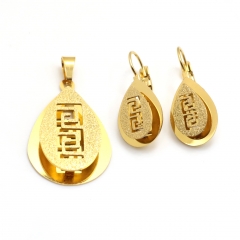 Stainless steel jewelry set pendant  and earrings Wholesale