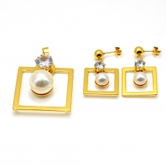 Stainless steel jewelry set pendant and earrings Wholesale