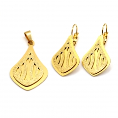 Stainless steel jewelry set pendant and earrings Wholesale