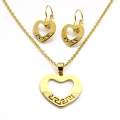 Stainless steel jewelry set necklace and earrings Wholesale