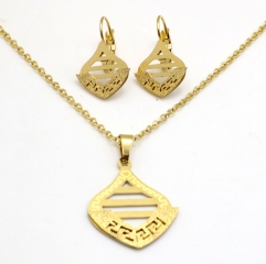 Stainless steel jewelry set necklace and earrings Wholesale