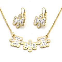 Stainless steel jewelry set necklace and earrings Wholesale