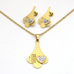 Stainless steel jewelry set necklace and earrings Wholesale