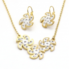 Stainless steel jewelry set necklace and earrings Wholesale