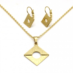 Stainless steel jewelry set necklace and earrings Wholesale