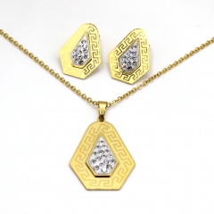 Stainless steel jewelry set necklace and earrings Wholesale