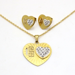 Stainless steel jewelry set necklace and earrings Wholesale