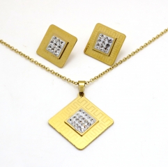 Stainless steel jewelry set necklace and earrings Wholesale