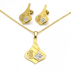 Stainless steel jewelry set necklace and earrings Wholesale