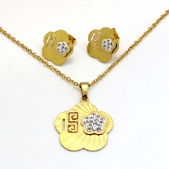 Stainless steel jewelry set necklace and earrings Wholesale