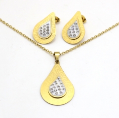 Stainless steel jewelry set necklace and earrings Wholesale