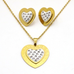 Stainless steel jewelry set necklace and earrings Wholesale
