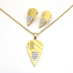 Stainless steel jewelry set necklace and earrings Wholesale
