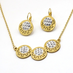 Stainless steel jewelry set necklace and earrings Wholesale