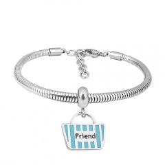 Stainless steel jewelry Pandor a Charms Bracelet wholesale