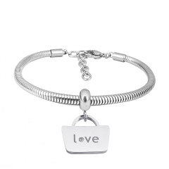 Stainless steel jewelry Pandor a Charms Bracelet wholesale