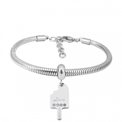 Stainless steel jewelry Pandor a Charms Bracelet wholesale