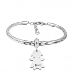 Stainless steel jewelry Pandor a Charms Bracelet wholesale