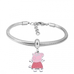 Stainless steel jewelry Pandor a Charms Bracelet wholesale