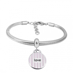 Stainless steel jewelry Pandor a Charms Bracelet wholesale