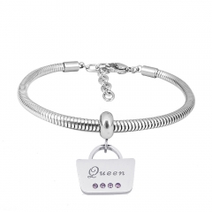 Stainless steel jewelry Pandor a Charms Bracelet wholesale