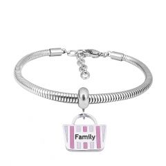 Stainless steel jewelry Pandor a Charms Bracelet wholesale