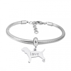 Stainless steel jewelry Pandor a Charms Bracelet wholesale