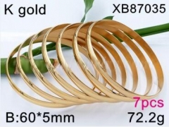 Stainless steel jewelry bangle for women 7PCS set