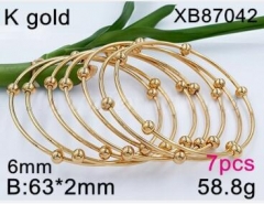 Stainless steel jewelry bangle for women 7PCS set