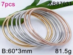 Stainless steel jewelry bangle for women 7PCS set