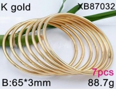 Stainless steel jewelry bangle for women 7PCS set