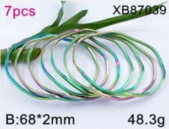 Stainless steel jewelry bangle for women 7PCS set
