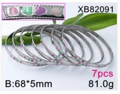 Stainless steel jewelry bangle for women 7PCS set
