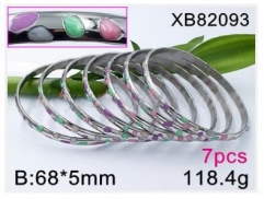 Stainless steel jewelry bangle for women 7PCS set