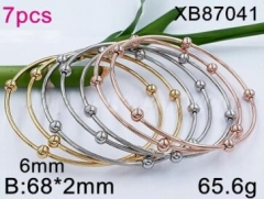 Stainless steel jewelry bangle for women 7PCS set