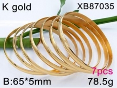 Stainless steel jewelry bangle for women 7PCS set