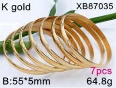 Stainless steel jewelry bangle for women 7PCS set