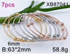 Stainless steel jewelry bangle for women 7PCS set