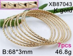 Stainless steel jewelry bangle for women 7PCS set