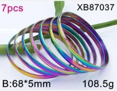 Stainless steel jewelry bangle for women 7PCS set