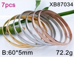 Stainless steel jewelry bangle for women 7PCS set