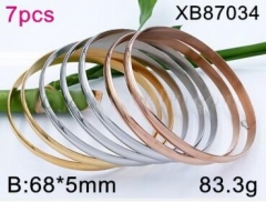 Stainless steel jewelry bangle for women 7PCS set