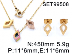 Stainless steel jewelry set necklace and earrings Wholesale