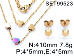 Stainless steel jewelry set necklace and earrings Wholesale