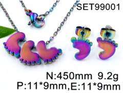 Stainless steel jewelry set necklace and earrings Wholesale